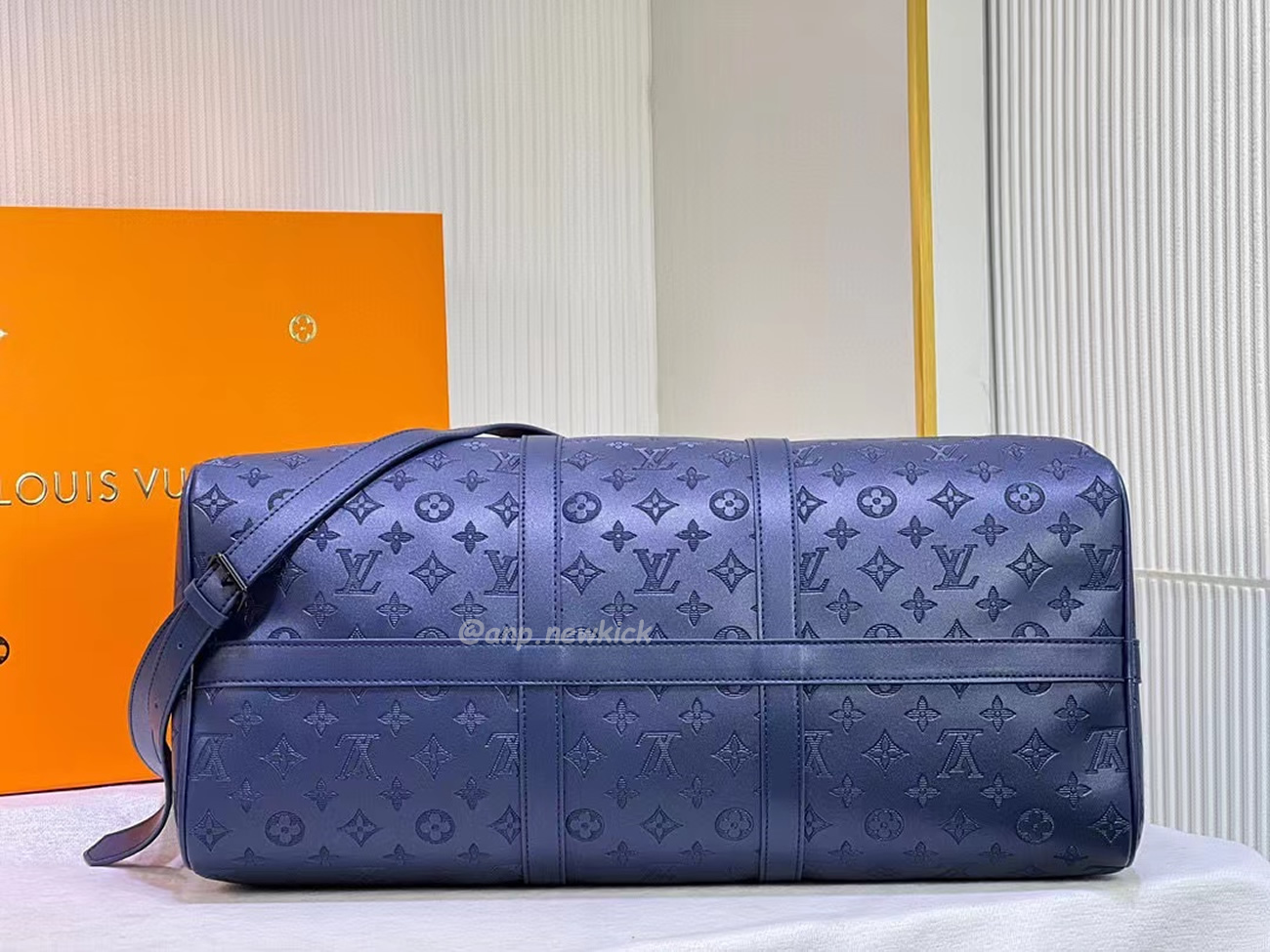 Louis Vuitton Keepall Bandouliere Monogram 50 Navy Duffel Bag (9) - www.newkick.vip